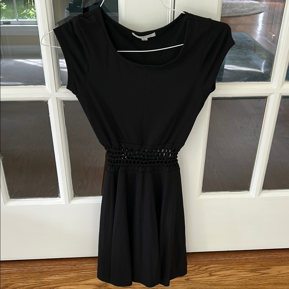 Love Fire Black Cap Sleeve Fit and Flare Mini Dress🌿